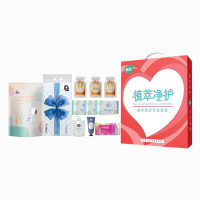 植护植萃净护清洁日化套装(洗衣液+抽纸+护手霜+洗衣皂+湿巾+洗手液)