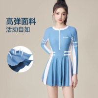 佑游 15055Y2D泳衣女2025年新款遮肚显瘦泡温泉泳衣专用长袖保守女士连体泳衣