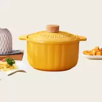 康巴赫(KBH)砂锅陶瓷煲养生煲炖锅炖肉汤锅中药锅煮粥焖饭煲仔饭明火燃气专用南瓜黄[适合2-4人]3.5L