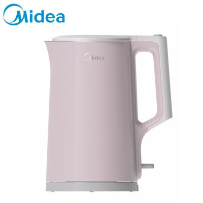 美的(Midea)电热水壶烧水壶家用1.7L大容量304不锈钢无缝内胆双层防烫电热水瓶自动断电水壶MK-HJ1722