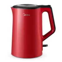 美的(Midea)MK-WHJ1701d/H517E2/HJ1705电热水壶防烫烧水煲自动断电 红色 MK-SH15X1