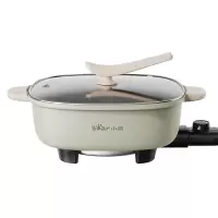 小熊(bear)多功能电火锅电炒锅烤肉DHG-D60A9锅煎烤机加深料理绿色