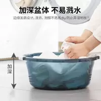 茶花(CHAHUA)洗脸盆透明加厚洗衣盆洗脚盆塑料盆子泡脚盆水盆2只装 03411K