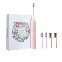 小熊(Bear)电动牙刷 家用充电式高频震动声波 多模式软毛亮白刷头