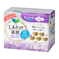 花王透气棉柔特薄超长量特多日用卫生巾25cm17片超薄姨妈巾