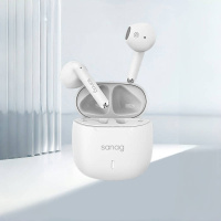 塞那T11TWS真半入耳式超空间音频立体环绕音效 冰雾白