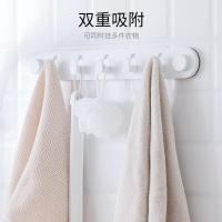 茶花(CHAHUA)挂钩免打孔卫生间毛巾强力粘钩浴室吸盘挂钩排挂衣架一只 255002