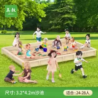 美叔沙池儿童室内户外沙坑围栏宝宝家庭挖沙玩具围栏玩具4.2米