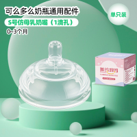 (1个装S号无吸管奶嘴适合0-3个月)适配可么多么奶瓶配件