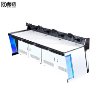 戴劲调度台办公桌指挥中心操作台监控室工作台控制桌DM灯光款四联