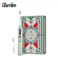 usmile U3S 微泡声波电动牙刷 洁齿高效不伤牙釉质 99%磨圆处理 复古绿