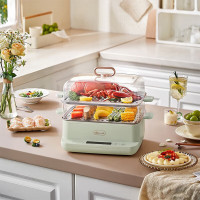 小熊电煮锅多功能锅9L大容量双层电蒸锅DZG-C90G3[全新正品]