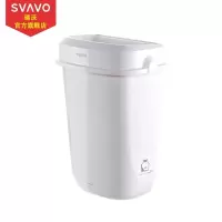 瑞沃 瑞沃 垃圾桶卫生间塑料公用家用客厅卧室厨房带盖大号纸巾筒餐厅果皮箱 PL-151040白色