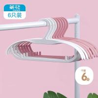 茶花(CHAHUA)衣架 宽肩防滑晒衣架衣服撑子晾衣撑架西装塑料衣挂架 6只装