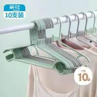茶花(CHAHUA)大衣架晾衣架子42cm衣服架衣挂架晒衣架衣服撑子挂衣架10支装 07041T