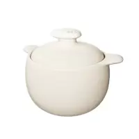 温仑山砂锅4.5L聚热保温导热均匀鹅卵石砂锅荔肉白VE068