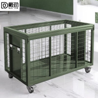戴劲金属移动网箱仓储笼应急物资周转箱野营装备箱带网带轮子1500*750*1000mm(带拉手)