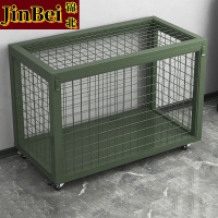 锦北金属移动网箱仓储笼应急物资周转箱野营装备箱带网带轮子1500*750*1000mm(无拉手)