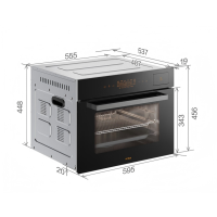方太 嵌入式蒸烤箱蒸烤炖炸四合一家用大容量精准控温大蒸汽加湿烤多功能蒸烤一体机蒸烤箱 ZK48-02-E3*