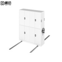 戴劲手动密集架钢制移动柜档案柜轨道手摇式密集资料柜一列二组每立方单价