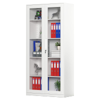 臻远 ZY5062056 钢制窄边通玻文件柜 90*40*185cm(单位:台)纯白色