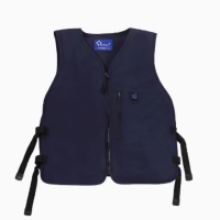 赛玛温控 降温背心空调服制冷马甲 藏蓝色+充电宝送4个冰袋 男女通用 1件