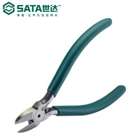 世达(SATA)电子剪钳斜口钳斜嘴钳钳子铁铜丝剪网线钳子70631(4英寸).