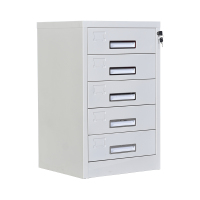 臻远 ZY5062226 钢制矮柜 单五斗柜 44*39*70cm(单位:台)灰白色