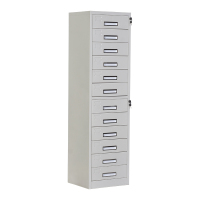臻远 ZY5062228 钢制文件柜 竖十二斗柜 44*39*160cm(单位:台)灰白色
