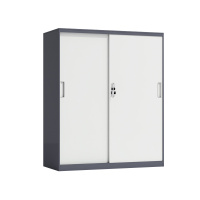 臻远 ZY5062267 钢制铁门移门文件柜 90*40*109cm(单位:台)灰白