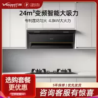 万和(Vanward)24m³吸力侧吸烟机光幕V6L+JZY-B9L50 4.8KW燃气灶液化气气灶具家用烟灶套装