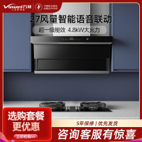和Vanward顶侧双吸烟机27m³ +4.8KW液化气灶具烟灶套装WL970(pro)+JZY-G6L50