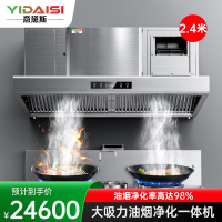 意黛斯 商用油烟机大吸力油烟净化器一体机酒店食堂厨房低空排放环保轻油烟内循环净化器YDS-HME2400W11
