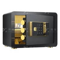 臻远 ZY-NW-BXGS-07 全钢实心保险柜办公防盗保险箱高25cm 黑色指纹款