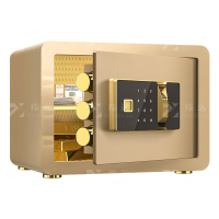 臻远 ZY-NW-BXGS-12 全钢实心保险柜办公防盗保险箱高30cm 金色指纹款