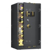 臻远ZY-NW-BXGS-67 全钢实心保险柜办公防盗保险箱 高150cm黑色指纹款