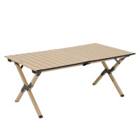 牧高笛(MOBI GARDEN OUTDOOR) 山享方形铁质蛋卷桌 NX24665053 和风沙