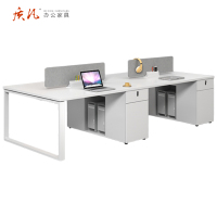 质凡现代简约职员桌面对面四人位 2400*1200*750mm/张