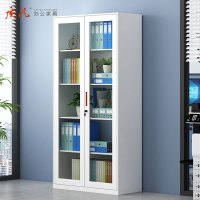 质凡 钢制办公柜档案储物柜 通玻文件柜