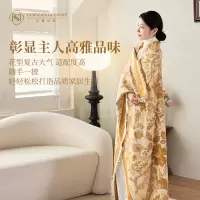 LA MAISON DE SASHA 复古双面双色盖毯 穿搭休闲毯午睡保暖柔软披肩毯空调毯