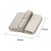 隔断合页平叠门锌合金底座不锈钢盖合页 方形加厚(左外开)平门