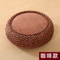 蒲团坐垫屁垫 打坐垫榻榻米日式增高圆形加厚 咖啡款 直径50(高12CM)