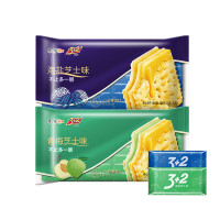 苏宁宜品康师傅海盐芝士夹心饼干400克袋装低糖美味零食健康零食小吃(25g*16包)*3