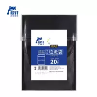 鲸轩 L605 100*120cm 20只/包 特厚型平口 垃圾袋 (计价单位:包) 黑色