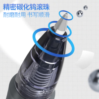 晨光(M&G)文具 GP1008 按动中性笔学生0.5黑笔签字笔商务子弹头考试专用水笔 办公用品 12支/盒