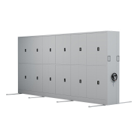 臻远 ZY5062356 手摇移动文件柜通双节 一列六组 550*56*236cm(单位:台)灰白色