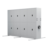 臻远 ZY5062361 电动移动文件柜通双节 一列四组 370*56*236cm(单位:台)灰白色