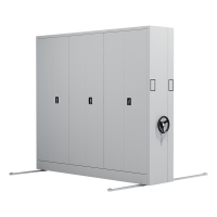 臻远 ZY5062374 手摇移动文件柜通门 一列3组 280*56*236cm(单位:台)灰白色
