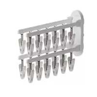 太力吸盘袜子晾晒架家用晾袜子神器可折叠多功能多夹子阳台晾衣架