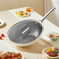 炊大皇琢光炒锅(白)30cm